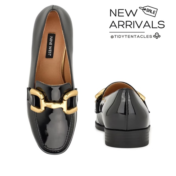 NEW Nine West Lilma Loafer Women's Size 8.5 in Black Patent - Picture 2 of 4